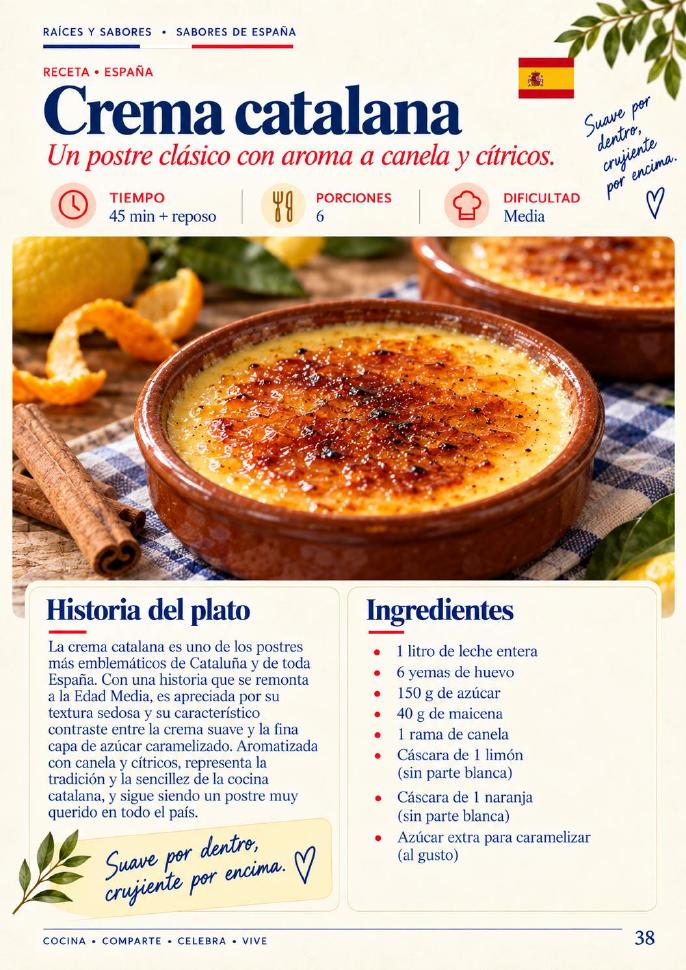 Postre de Raíces y Sabores